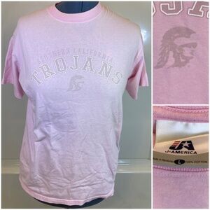 USC Trojans Pink Short Sleeve Shirt Size Large Cute Unisex Adult